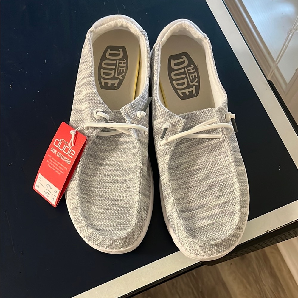 Hey Dude Light Gray Slip-On Shoes